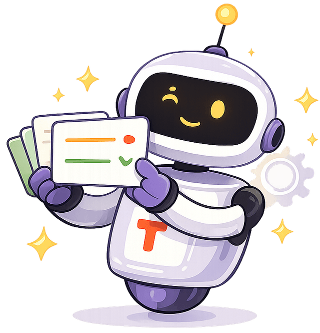 Robot generating flashcards